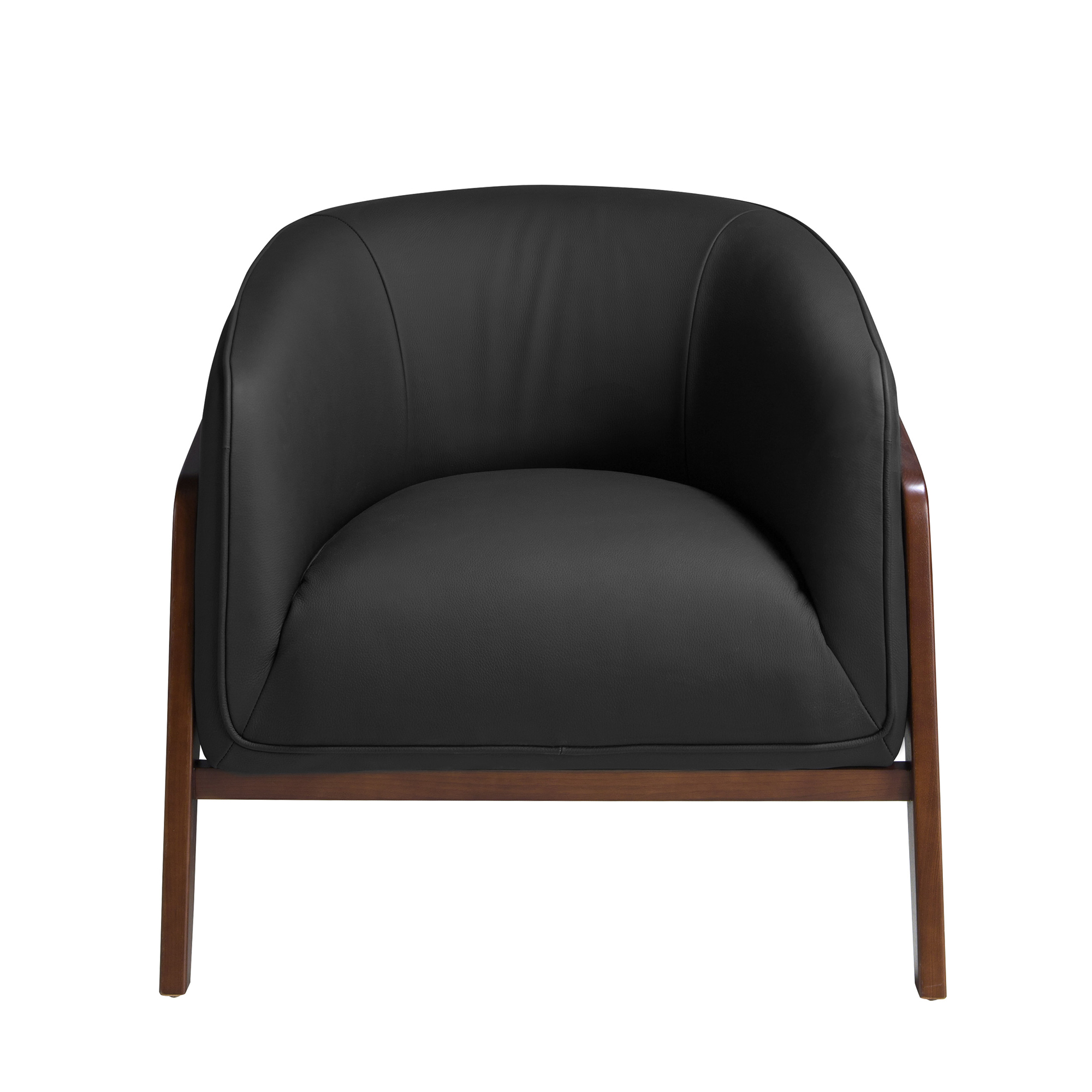 Fauteuil en cuir noir Fauteuil en cuir noir