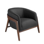 Fauteuil en cuir noir