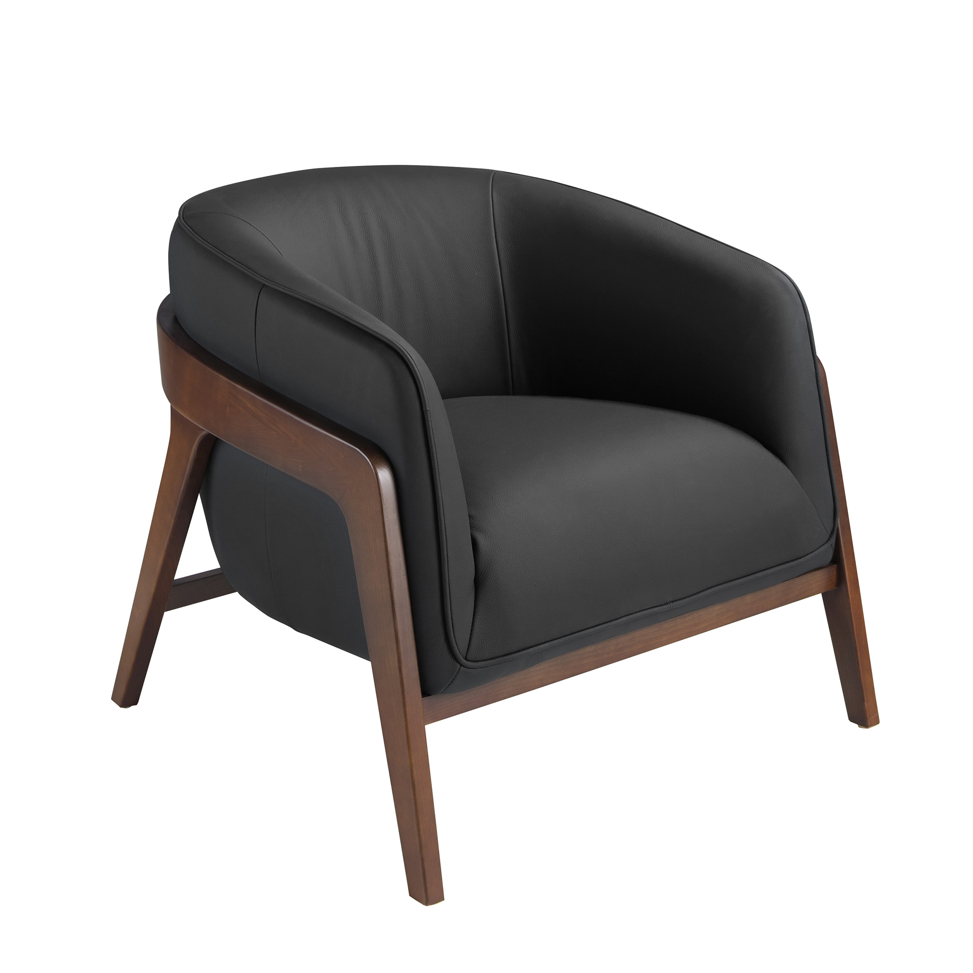 Fauteuil en cuir noir Fauteuil en cuir noir