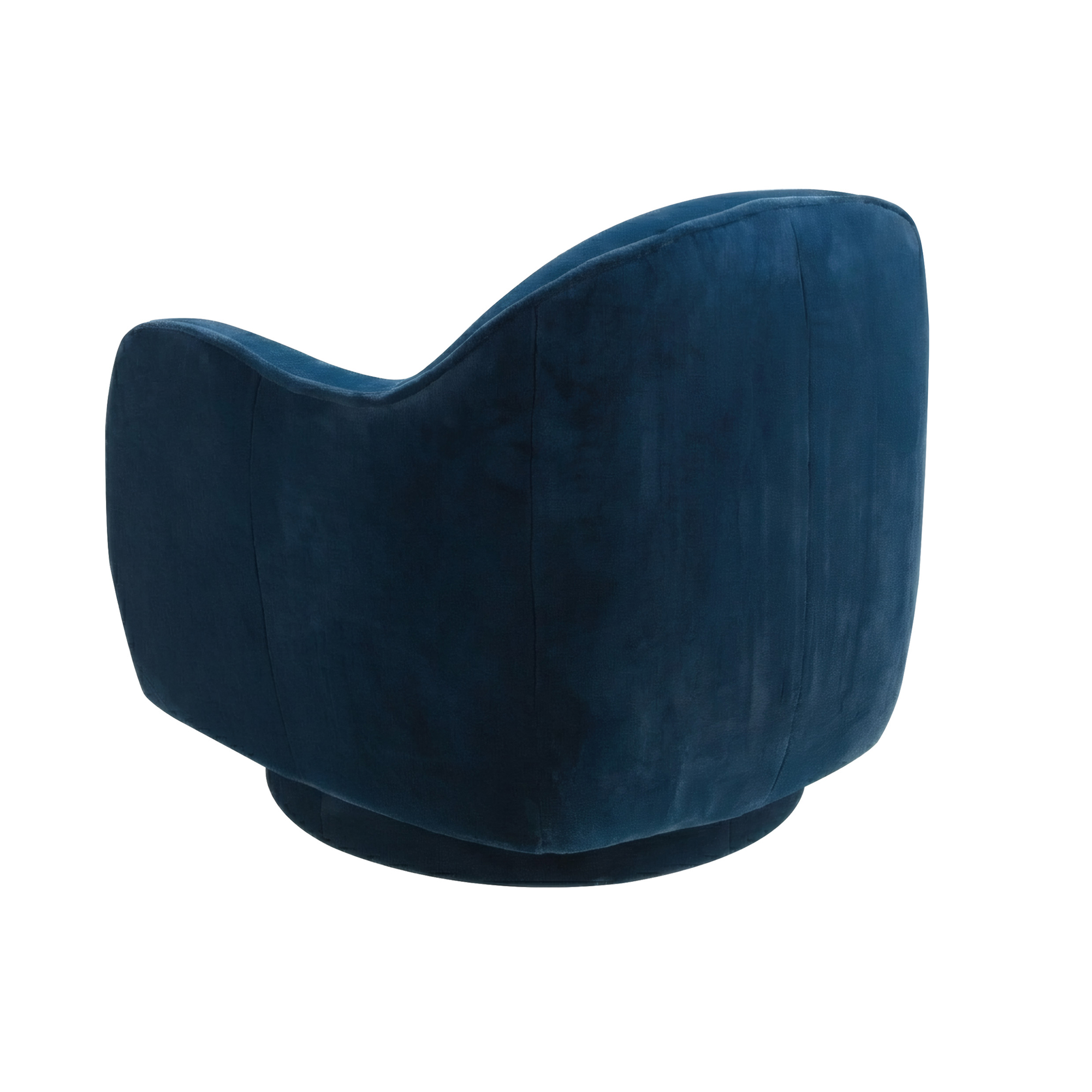 Fauteuil pivotant en velours bleu foncé Fauteuil pivotant en velours bleu foncé