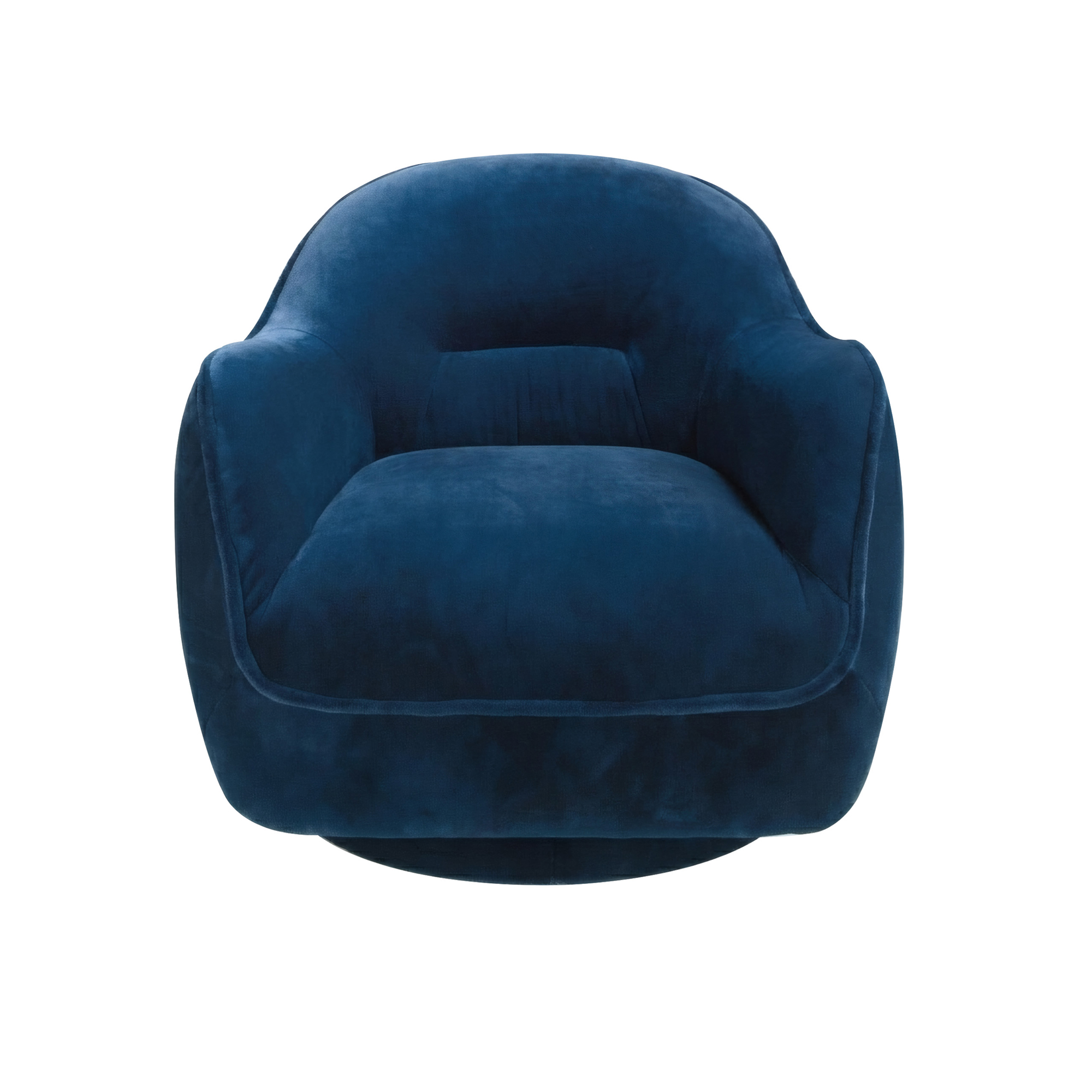 Fauteuil pivotant en velours bleu foncé Fauteuil pivotant en velours bleu foncé