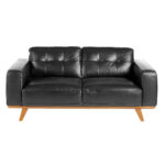 2-seater sofa upholstered in tufted leather