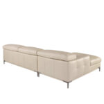 Left chaise longue sofa sand leather