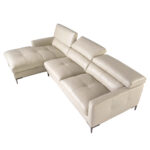 Left chaise longue sofa sand leather