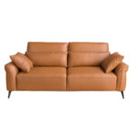 3-Sitzer-Sofa aus braunem Leder