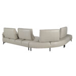 Sofá chaise longue izquierda piel arena
