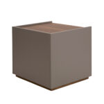 Bedside table walnut wood and MDF lacquered