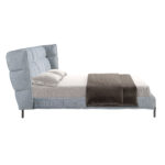 Cama tela color gris azulado claro