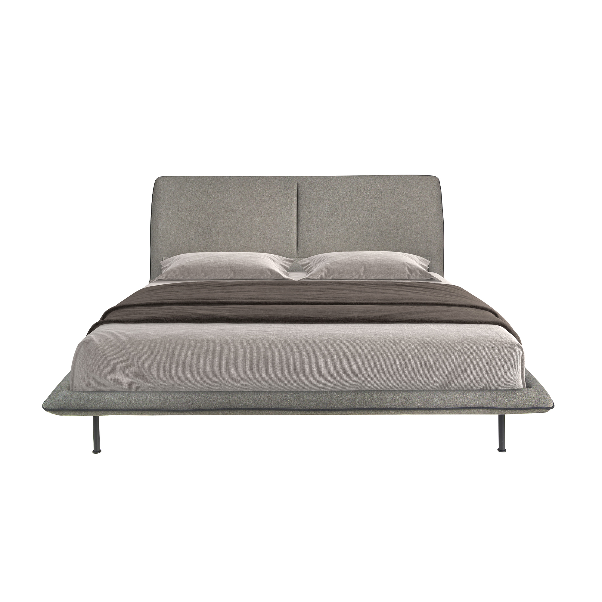 Lit en tissu gris foncé Lit en tissu gris foncé