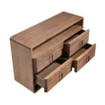 Комод из ореха и чёрного ПВХ