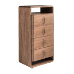 Chiffonier in noce e PVC nero