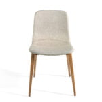 Chair upholstered in fabric with structure in Walnut color