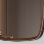 Espejo pared cuadrado nogal