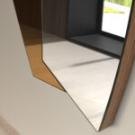 Organic walnut wall mirror