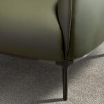Olive green leather armchair