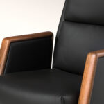 Black leatherette  swivel office chair