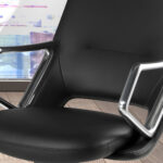 Black leatherette  swivel office chair
