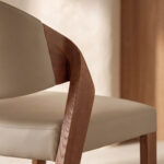 Табурет из экокожи цвета норки