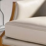 Fauteuil en cuir gris