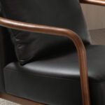 Fauteuil en cuir noir