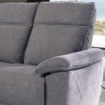 2 seater sofa in grey fabric
