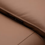 Brown leather modular relax corner sofa