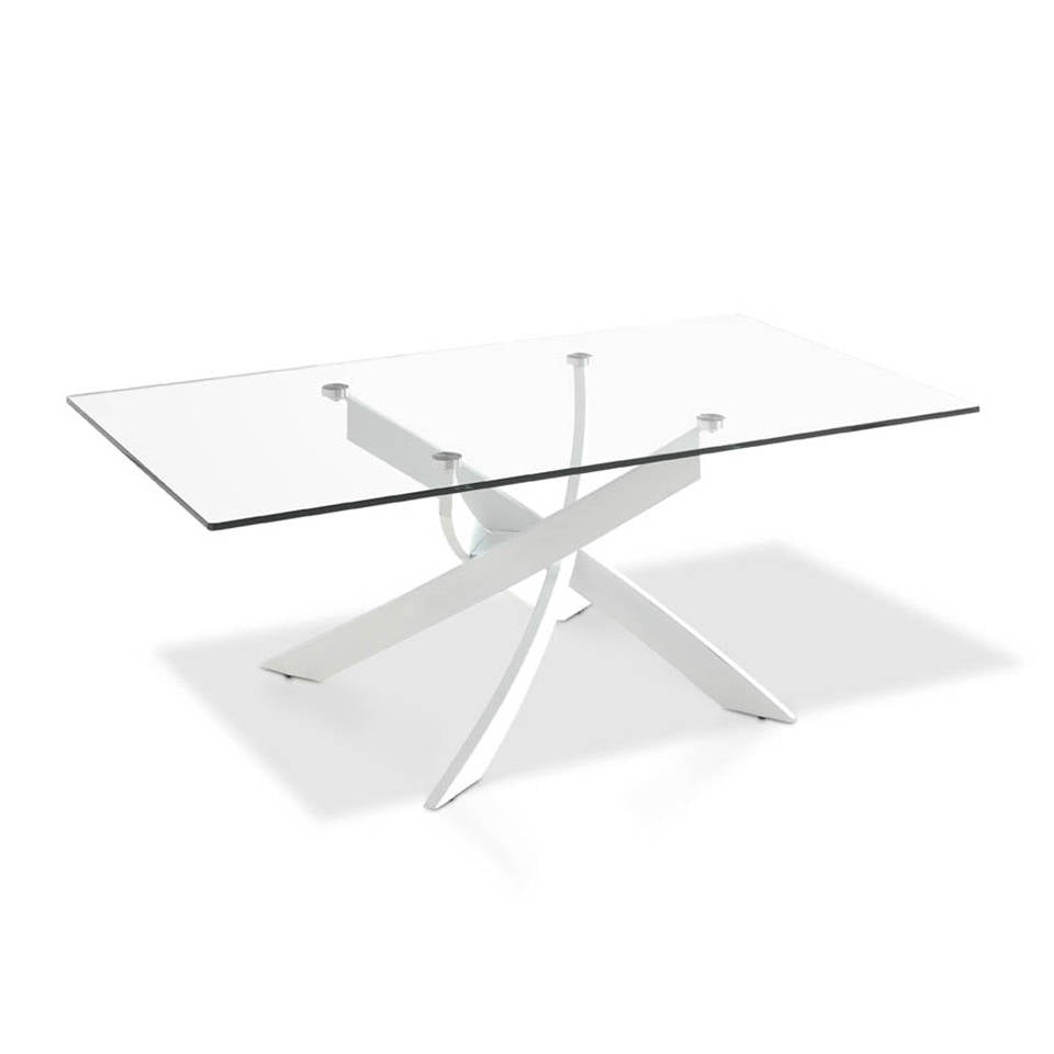 Coffee table with stainless steel base. Coffee table with stainless steel base.