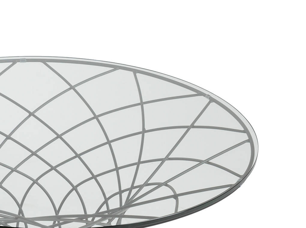 Coffee table manufactured in steel with tempered glass top Coffee table manufactured in steel with tempered glass top
