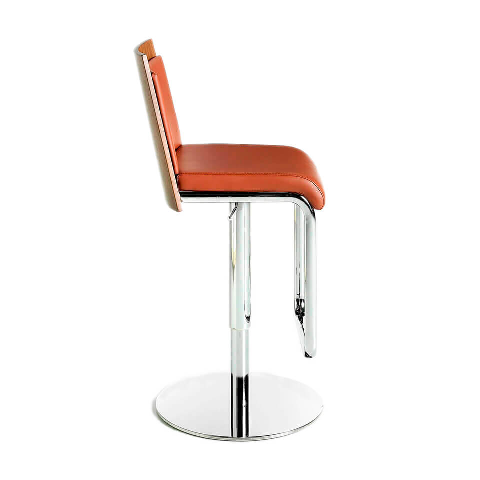 Upholstered stool with steel structure Upholstered stool with steel structure
