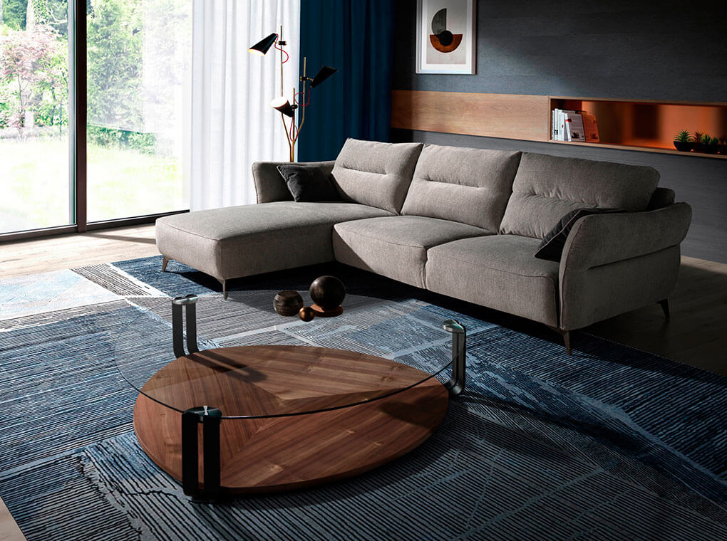 Chaise longue Sofa upholstered in fabric Chaise longue Sofa upholstered in fabric