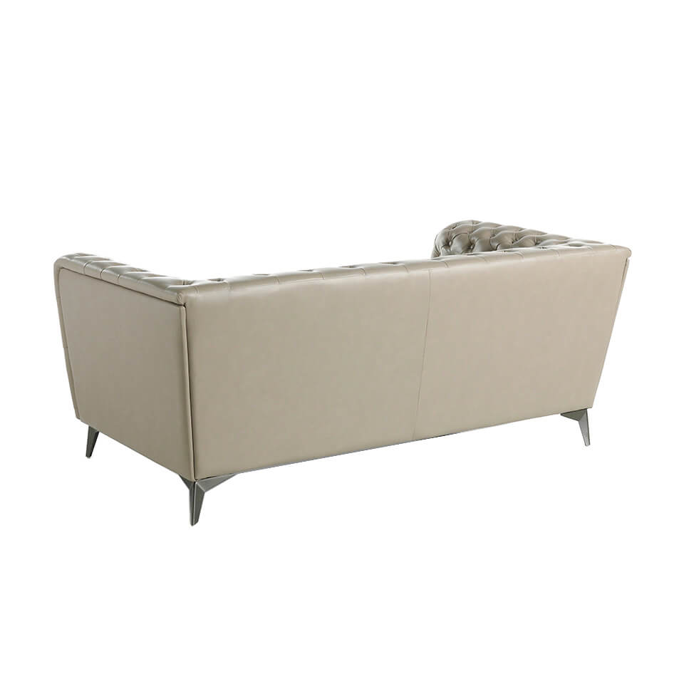 2-seater Sofa upholstered in leather with steel legs 2-seater Sofa upholstered in leather with steel legs