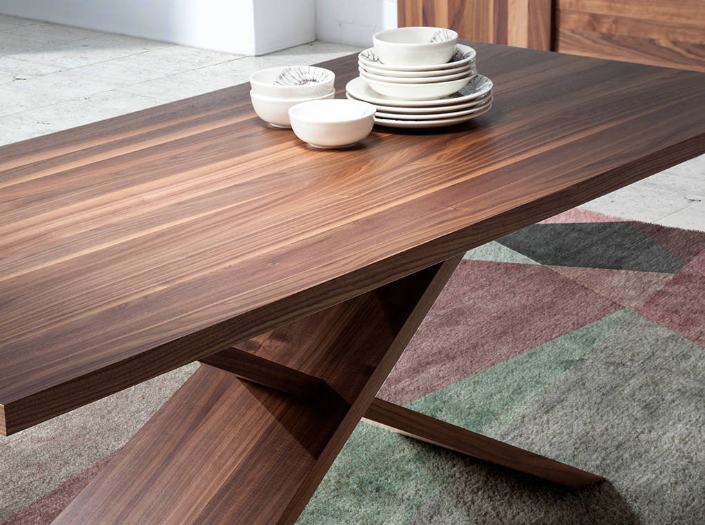 Solid Walnut wood dining table. Solid Walnut wood dining table.