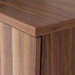 Sideboard aus Walnussholz und Chromstahl