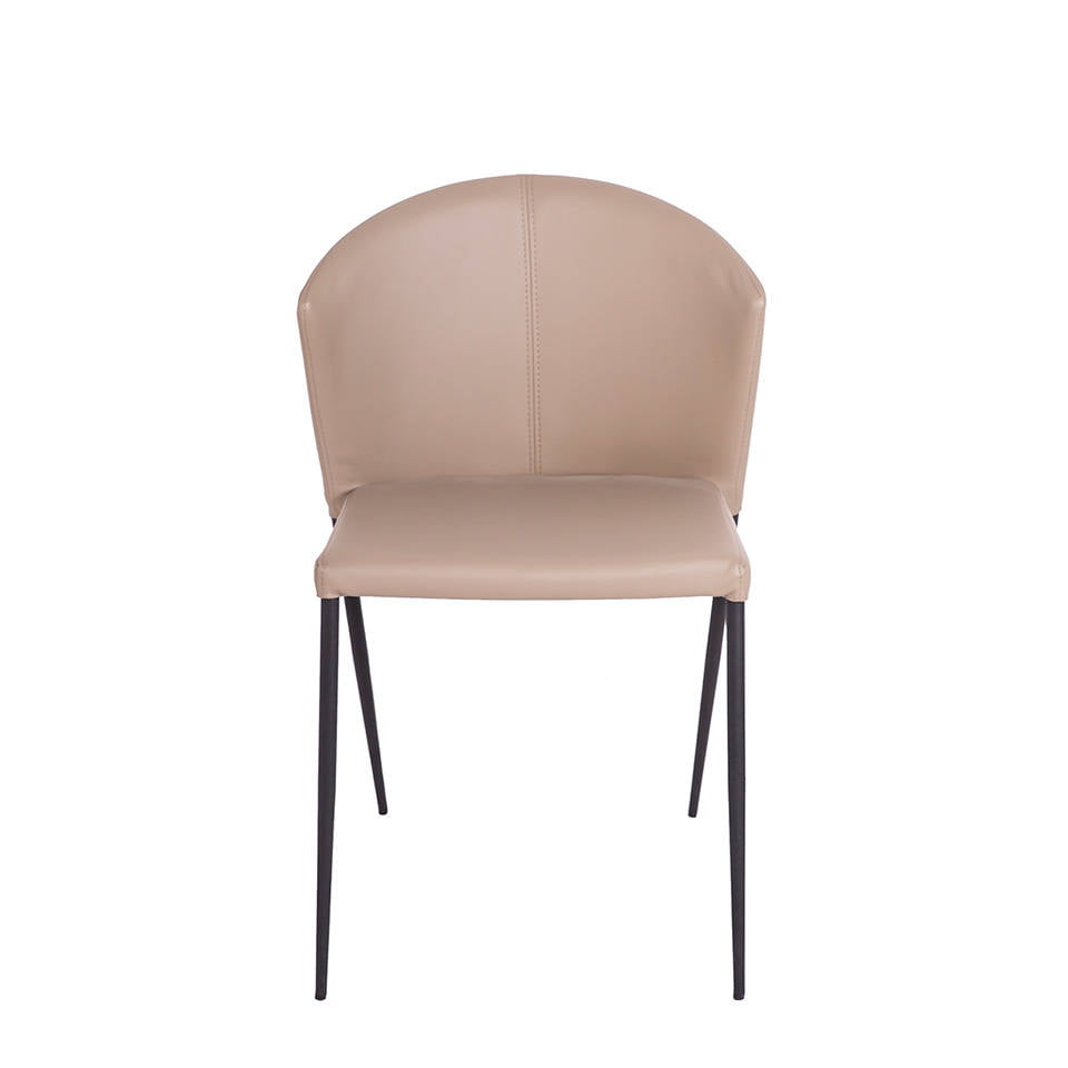 Upholstered chair with black steel frame. Upholstered chair with black steel frame.