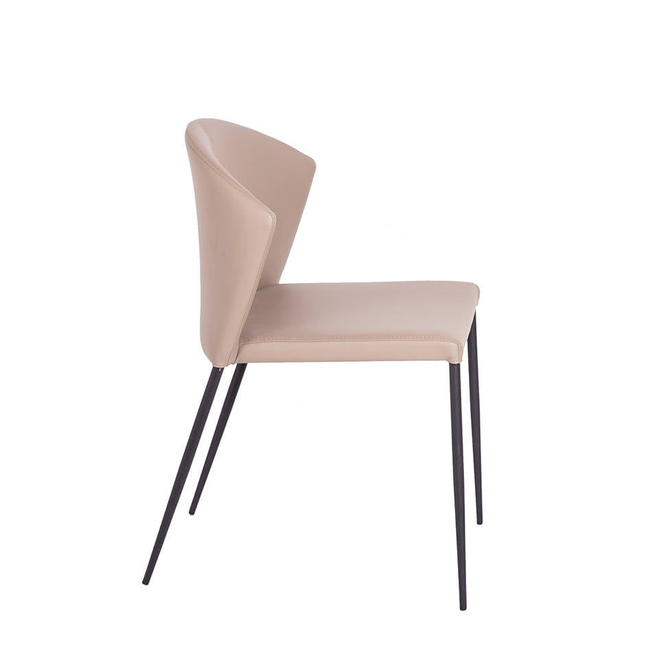 Upholstered chair with black steel frame. Upholstered chair with black steel frame.