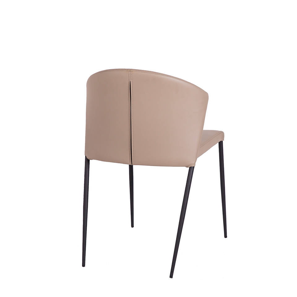 Upholstered chair with black steel frame. Upholstered chair with black steel frame.