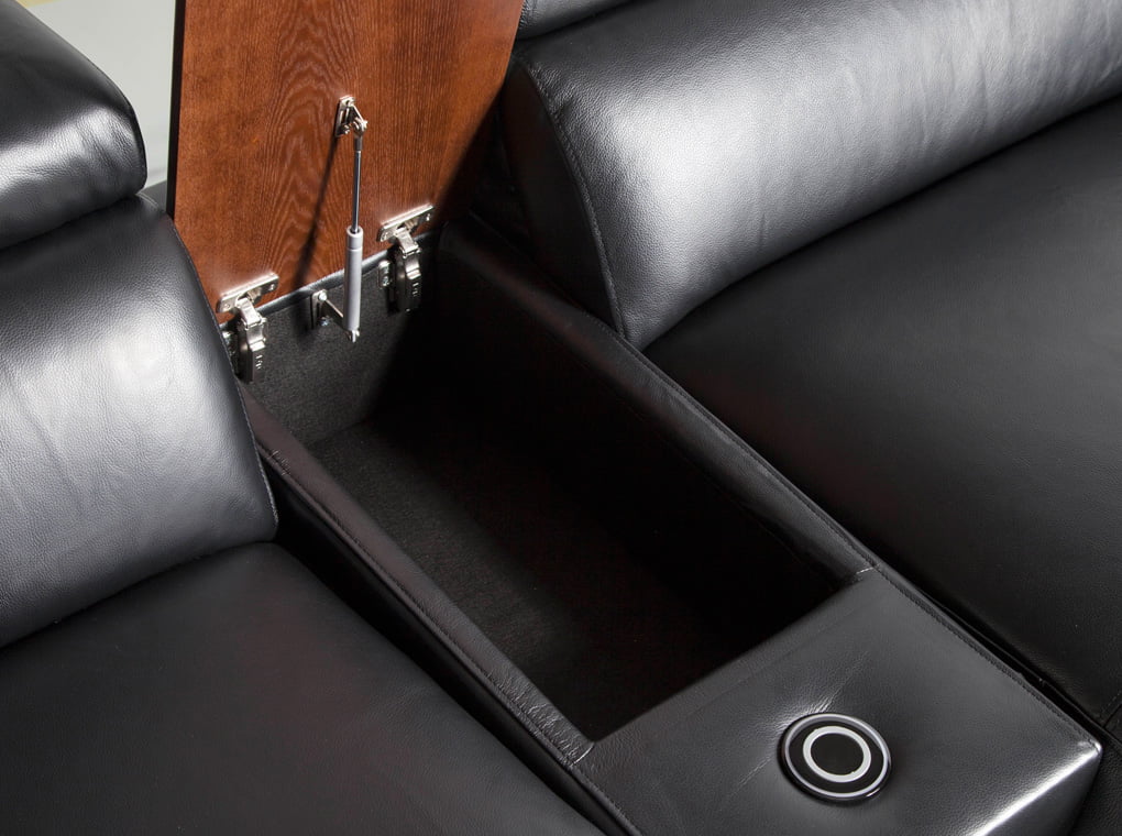 Chaise longue sofa upholstered in leather Chaise longue sofa upholstered in leather