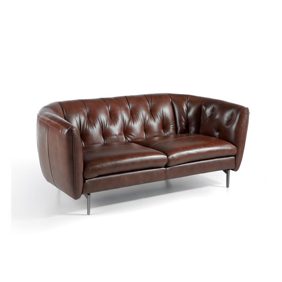 2-seater sofa upholstered in tufted leather 2-seater sofa upholstered in tufted leather
