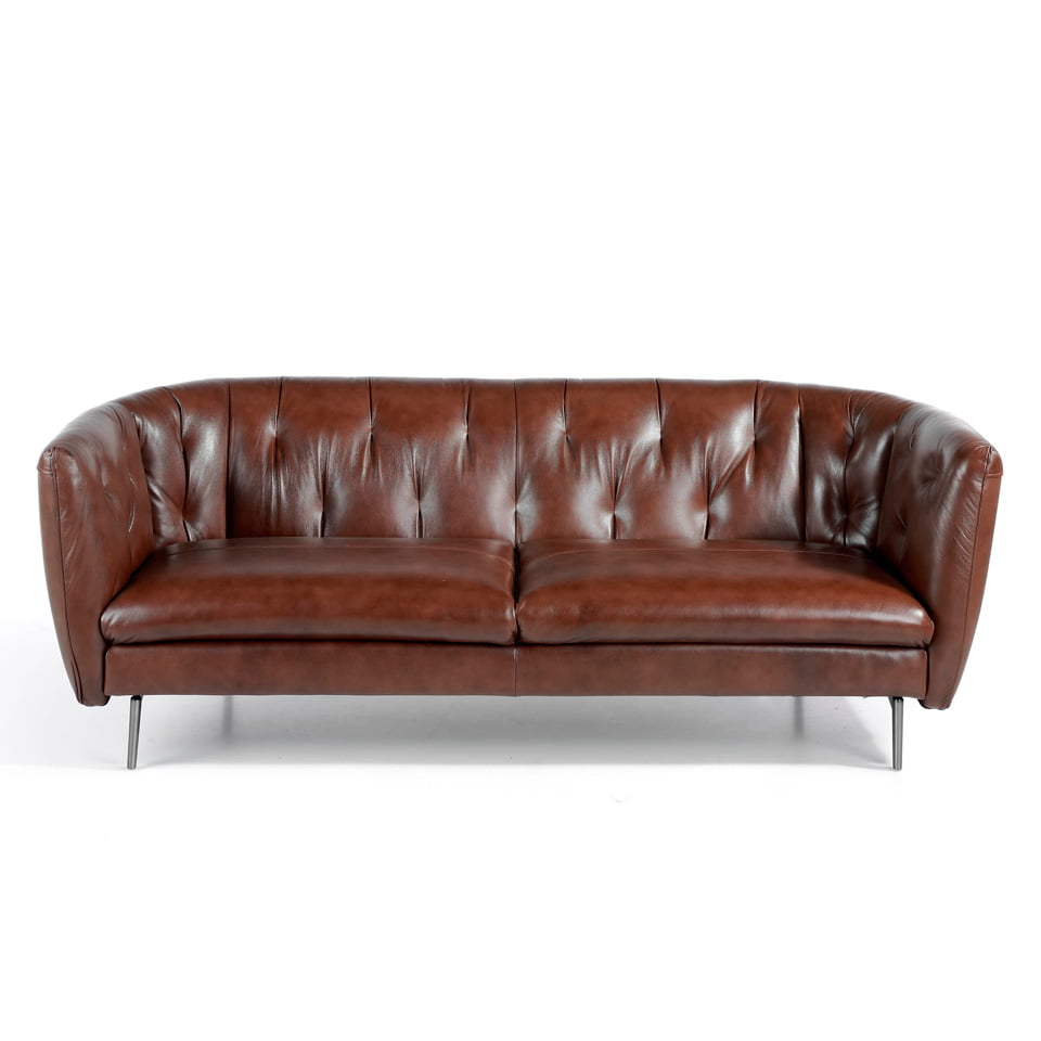3-seater sofa upholstered in tufted leather 3-seater sofa upholstered in tufted leather