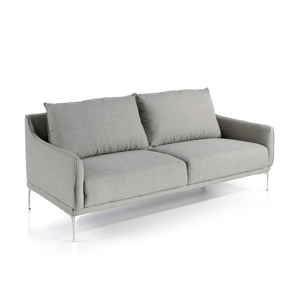 3 seater upholstered fabric sofa with stainless steel legs 3 seater upholstered fabric sofa with stainless steel legs