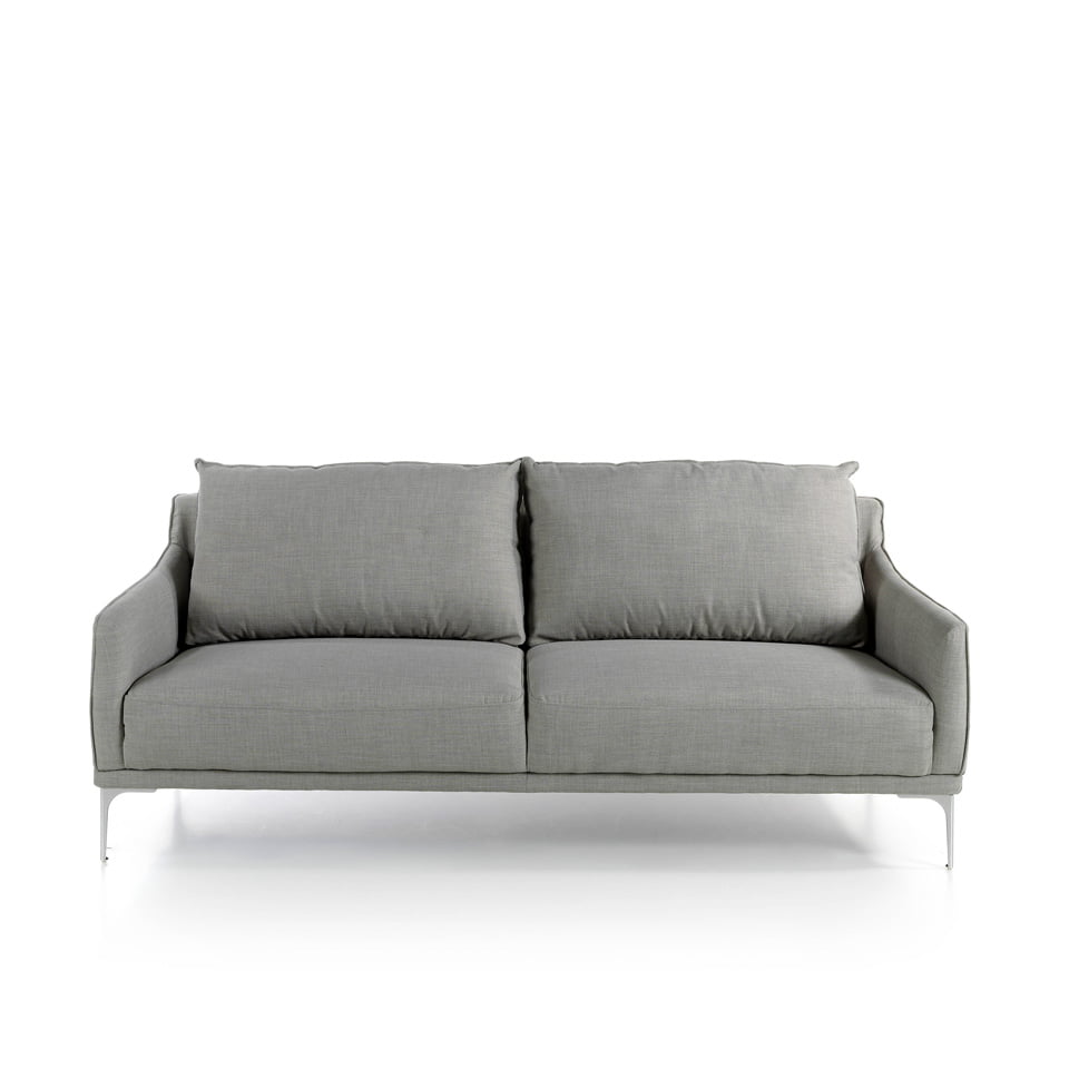 3 seater upholstered fabric sofa with stainless steel legs 3 seater upholstered fabric sofa with stainless steel legs