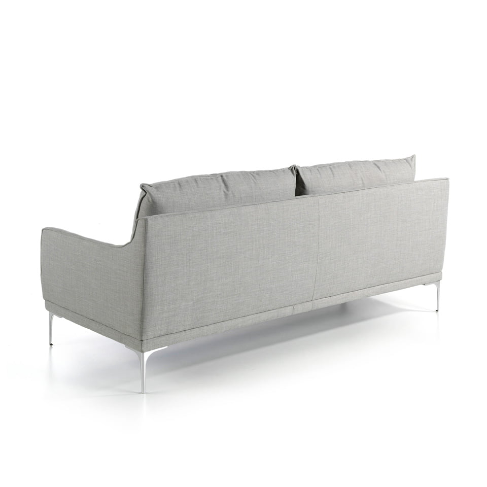 3 seater upholstered fabric sofa with stainless steel legs 3 seater upholstered fabric sofa with stainless steel legs