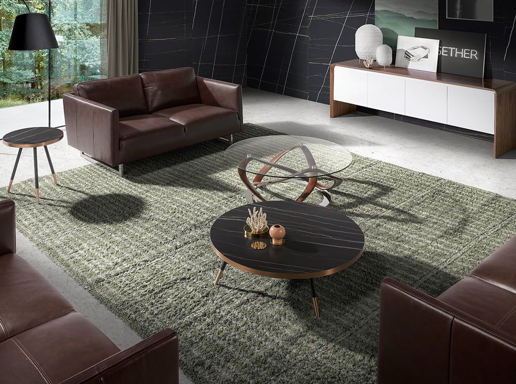2 seater sofa upholstered in leather with chrome steel legs 2 seater sofa upholstered in leather with chrome steel legs