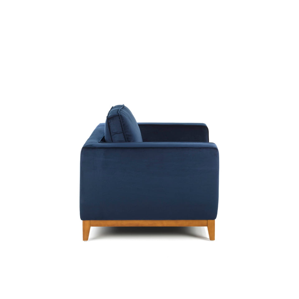 2-seater sofa upholstered in velvet with Walnut wood legs 2-seater sofa upholstered in velvet with Walnut wood legs