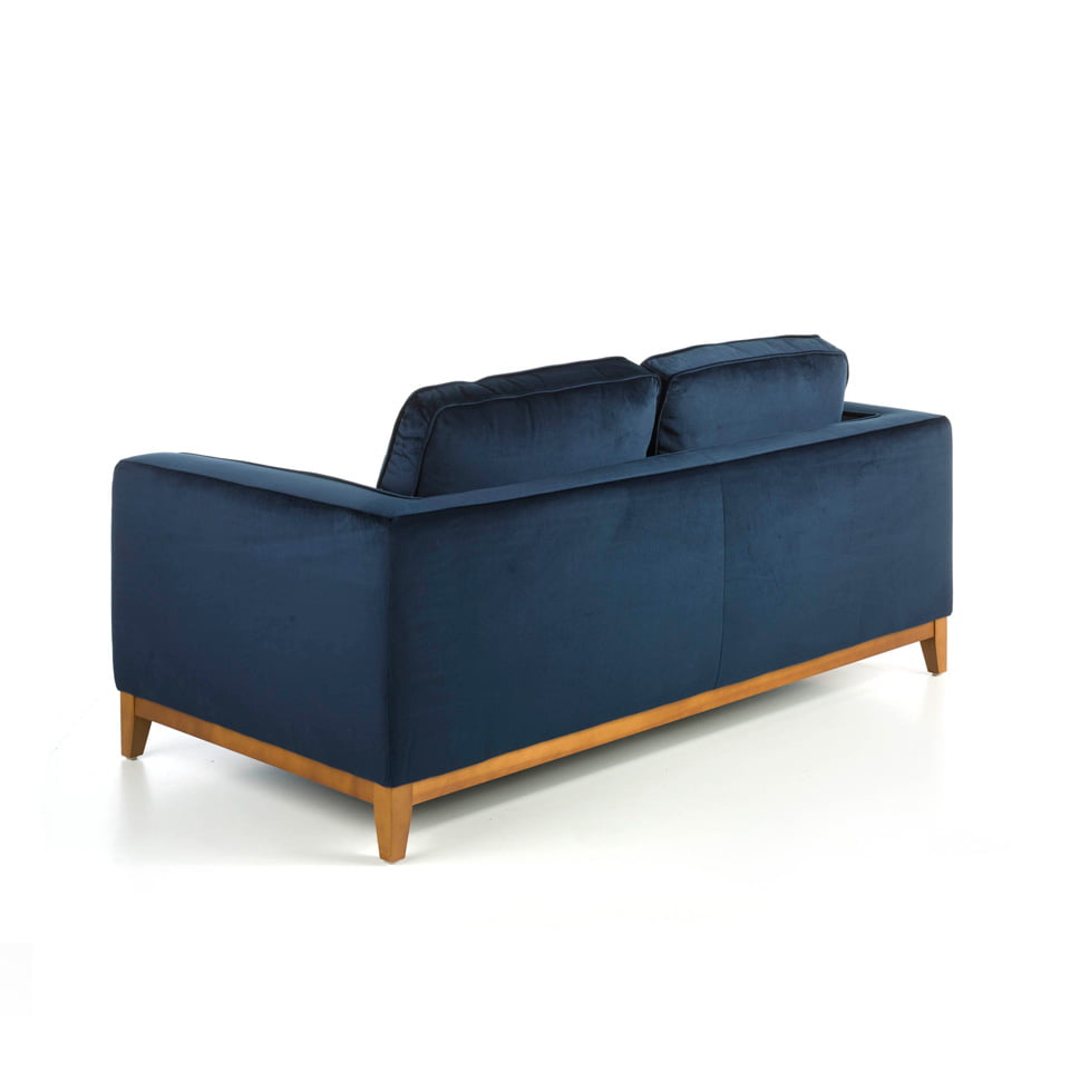 2-seater sofa upholstered in velvet with Walnut wood legs 2-seater sofa upholstered in velvet with Walnut wood legs