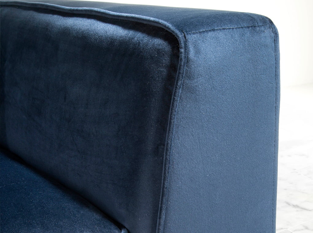 2-seater sofa upholstered in velvet with Walnut wood legs 2-seater sofa upholstered in velvet with Walnut wood legs