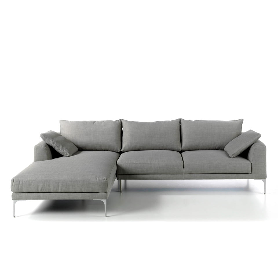 Sofa with chaise longue upholstered in fabric Sofa with chaise longue upholstered in fabric