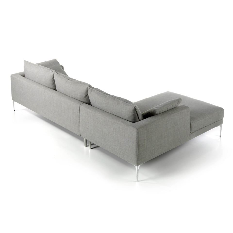 Sofa with chaise longue upholstered in fabric Sofa with chaise longue upholstered in fabric