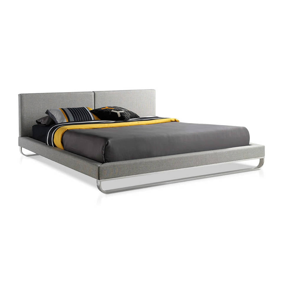 Upholstered bed with solid stainless steel frame Upholstered bed with solid stainless steel frame