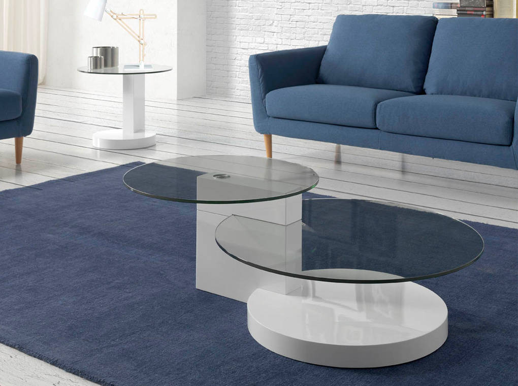 Lacquered coffee table and tempered glass top Lacquered coffee table and tempered glass top